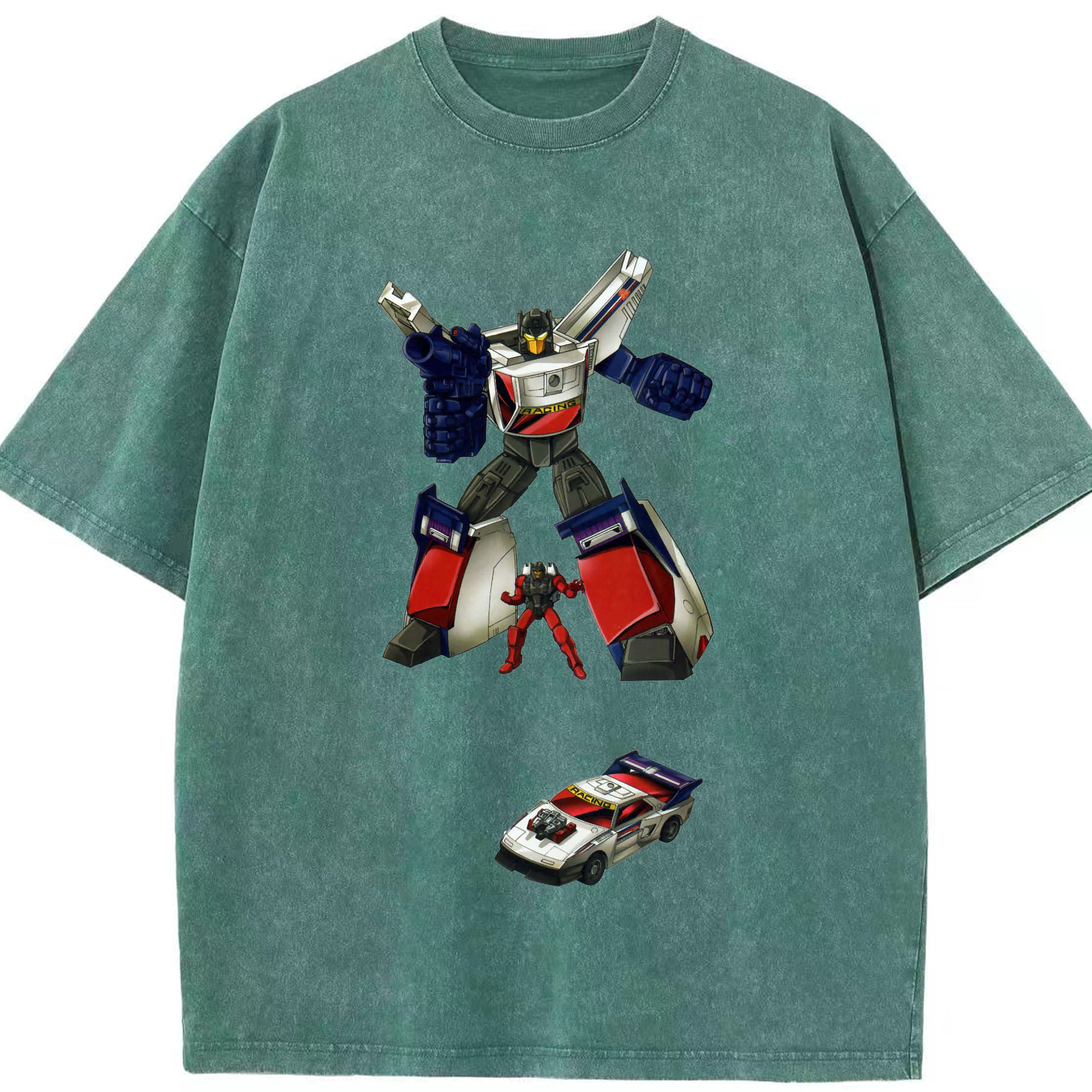 （画像用）  綿100% ヴィンテージ風 半袖Tシャツ（フロントプリント）